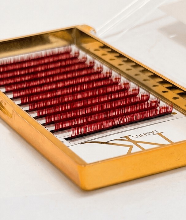 Red Coloured Lash Extensions — NK Lashes